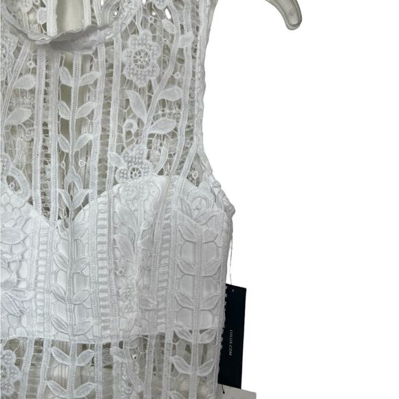 Lulu’s Elora White Lace Skater Mini Dress Size Small - Picture 6 of 12